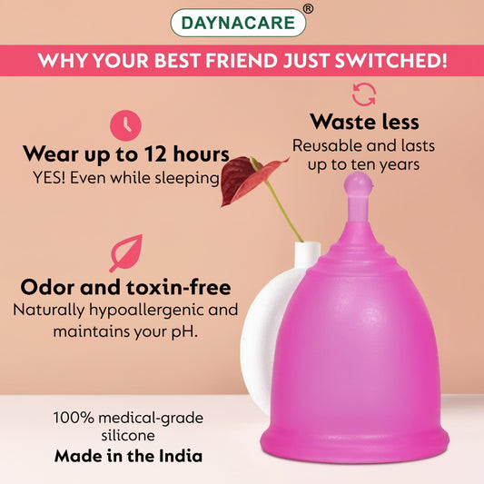 “Reusable Menstrual Cup – Rash-Free, Leak-Proof & 12-Hour Protection (Medical Grade Silicone)”