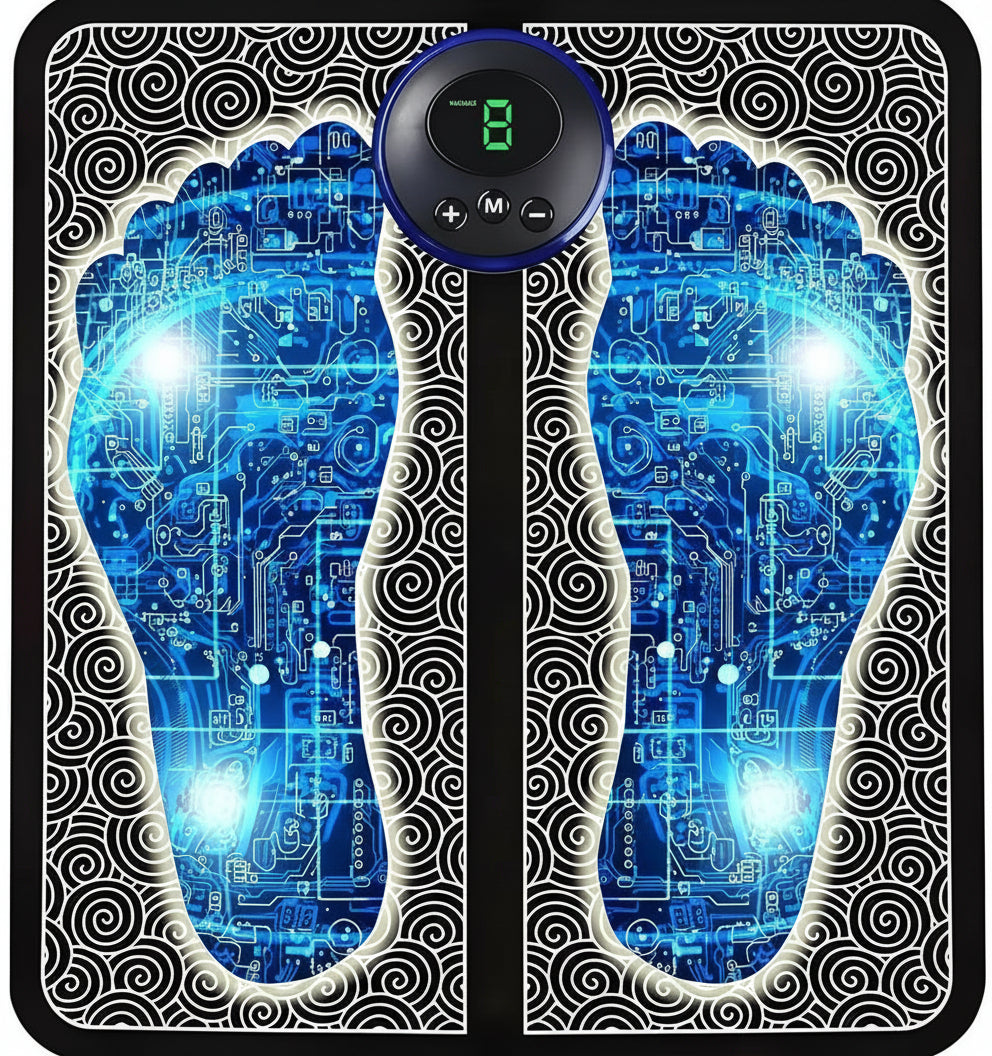 EMS Foot Massager Mat – Instant Pain Relief, Improved Blood Circulation & Muscle Relaxation (8 Modes, 19 Levels)