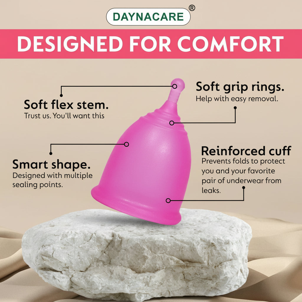 “Reusable Menstrual Cup – Rash-Free, Leak-Proof & 12-Hour Protection (Medical Grade Silicone)”